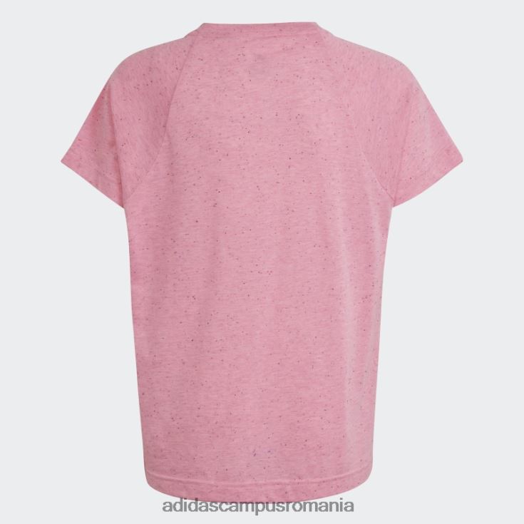 adidas campus romania pictograme viitoare roz din bumbac ecuson liber de tricou sport copii roz/alb J266N219240