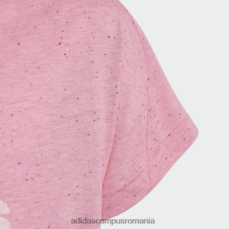 adidas campus romania pictograme viitoare roz din bumbac ecuson liber de tricou sport copii roz/alb J266N219240