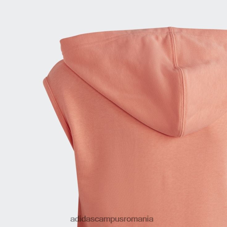 adidas campus romania rochie grafică cu glugă coral summerglam copii coral/verde curte J266N212089