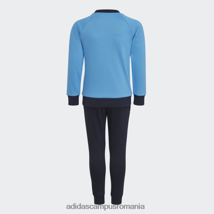 adidas campus romania set de joggeri cu logo french terry albastru copii albastru alb J266N211660