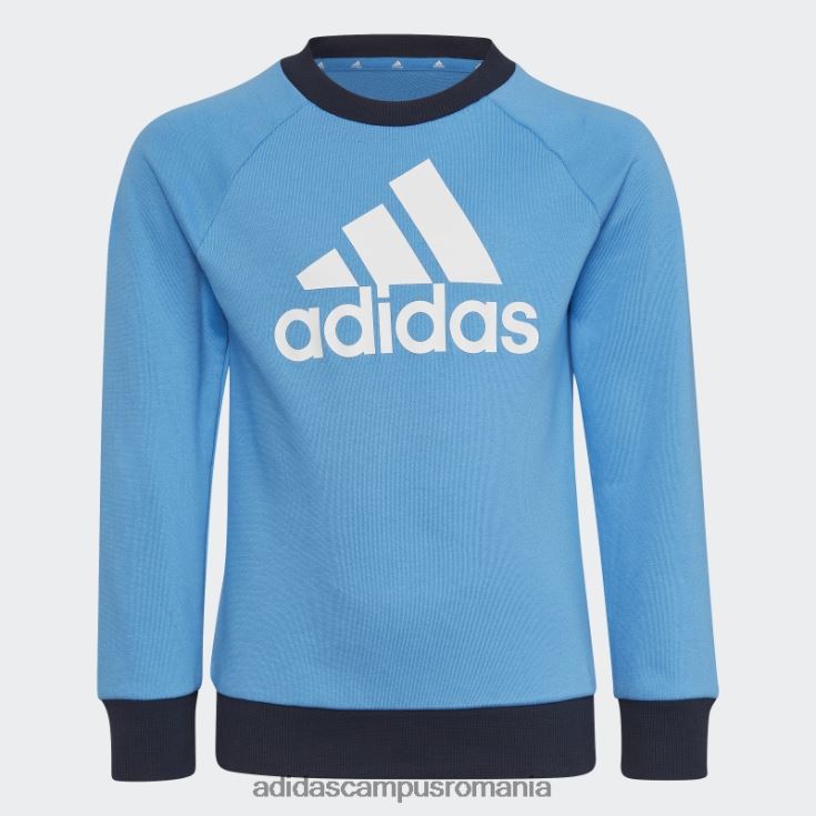 adidas campus romania set de joggeri cu logo french terry albastru copii albastru alb J266N211660