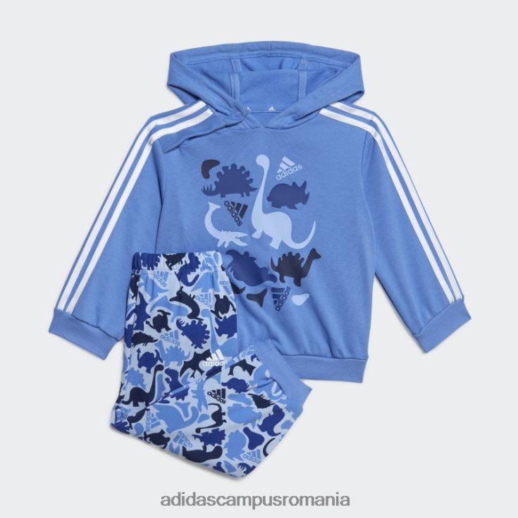 adidas campus romania set de pantaloni de jogging din țesătură din țesătură albastră cu imprimeu camo albastru adidas copii albastru alb J266N218321