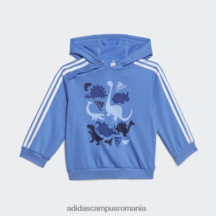 adidas campus romania set de pantaloni de jogging din țesătură din țesătură albastră cu imprimeu camo albastru adidas copii albastru alb J266N218321