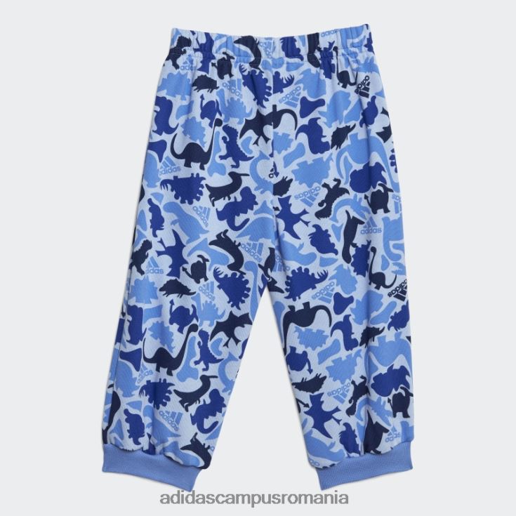 adidas campus romania set de pantaloni de jogging din țesătură din țesătură albastră cu imprimeu camo albastru adidas copii albastru alb J266N218321