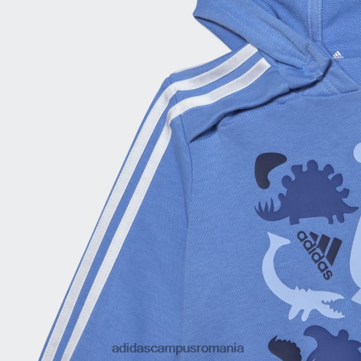 adidas campus romania set de pantaloni de jogging din țesătură din țesătură albastră cu imprimeu camo albastru adidas copii albastru alb J266N218321