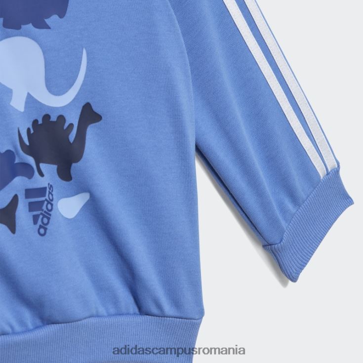 adidas campus romania set de pantaloni de jogging din țesătură din țesătură albastră cu imprimeu camo albastru adidas copii albastru alb J266N218321