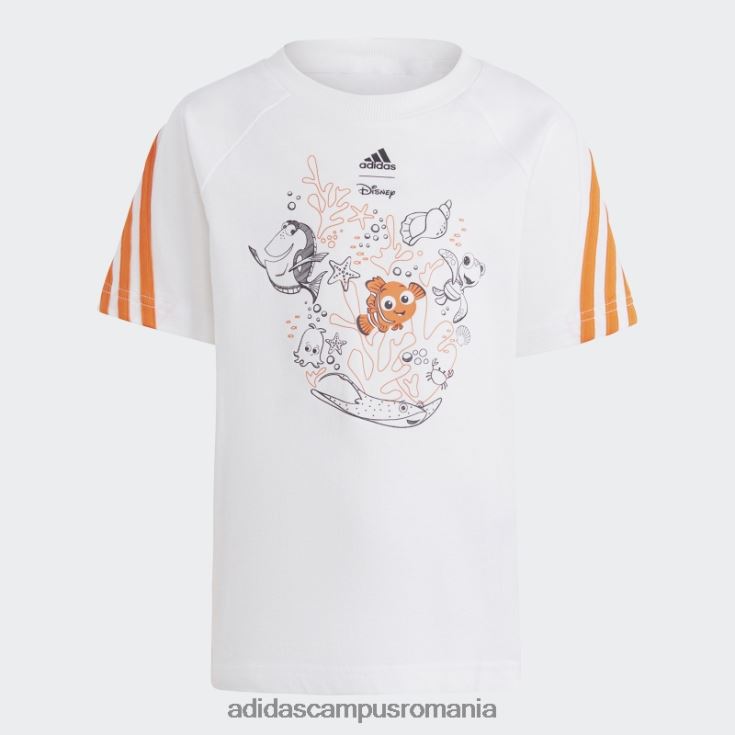 adidas campus romania set de tricou finding Nemo alb copii alb/portocaliu bahia J266N211702