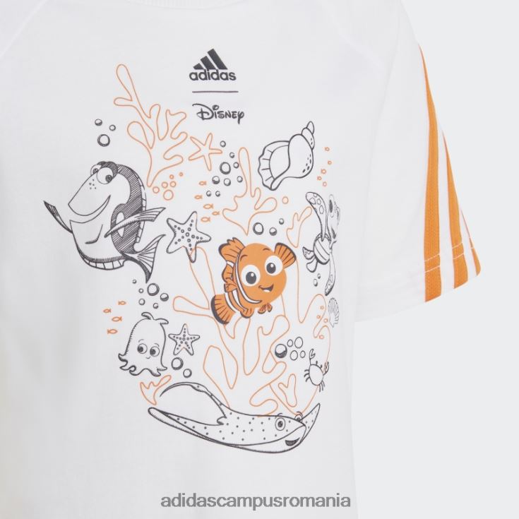 adidas campus romania set de tricou finding Nemo alb copii alb/portocaliu bahia J266N211702