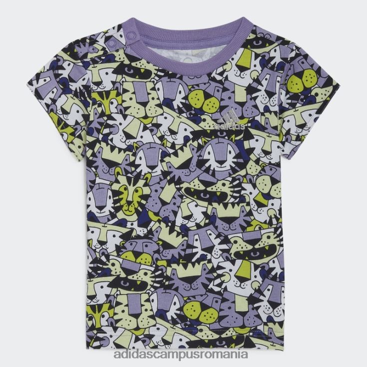 adidas campus romania set de vara grafic fashion x marimekko galben copii galben/lai/liliac/alb J266N219239
