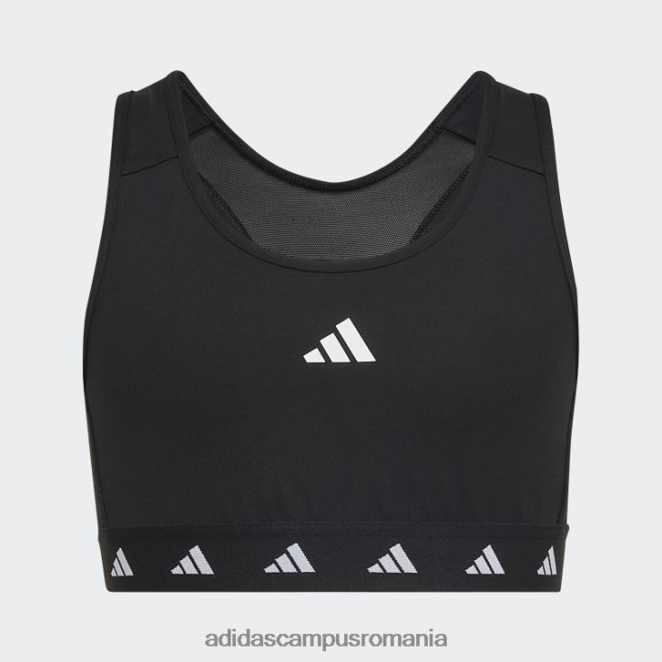 adidas campus romania sutien sport aeroready techfit alb copii alb negru J266N212078