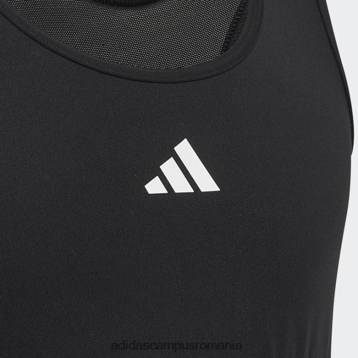 adidas campus romania sutien sport aeroready techfit alb copii alb negru J266N212078