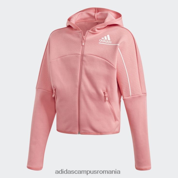 adidas campus romania trandafir neclar z.n.e. hanorac largi cu fermoar complet fierbinte copii trandafir neclar/alb J266N219250
