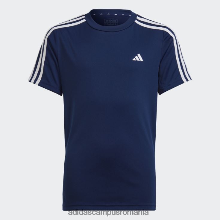 adidas campus romania tren essentials aeroready 3-stripes tricou cu ajustare normală albastru închis copii albastru închis/alb J266N211798