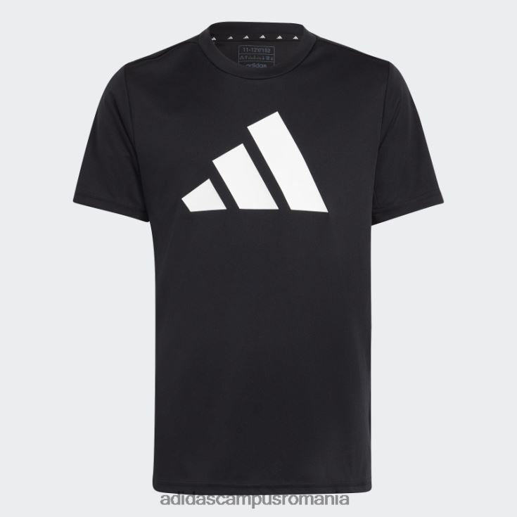 adidas campus romania tren essentials aeroready logo tricou cu ajustare regulată negru copii alb negru J266N23373