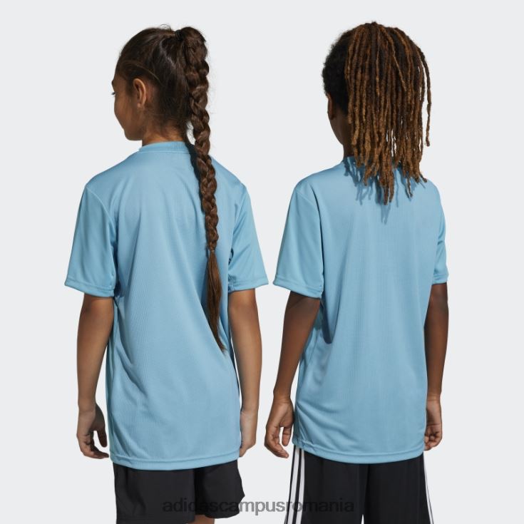 adidas campus romania tren essentials aeroready logo tricou cu fiti regulate albastru copii albastru alb J266N211809