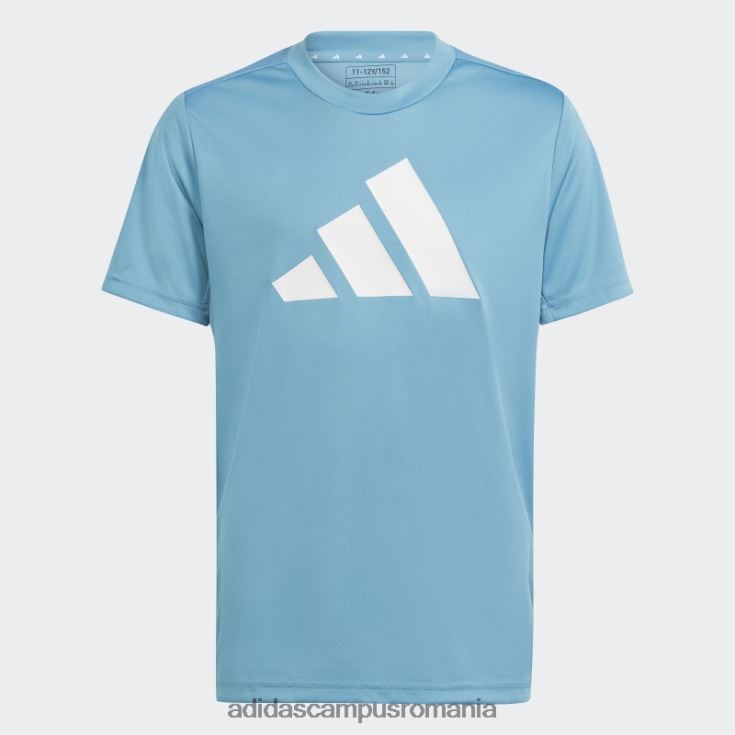 adidas campus romania tren essentials aeroready logo tricou cu fiti regulate albastru copii albastru alb J266N211809
