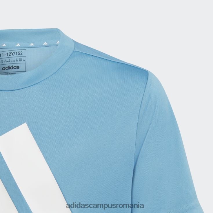adidas campus romania tren essentials aeroready logo tricou cu fiti regulate albastru copii albastru alb J266N211809
