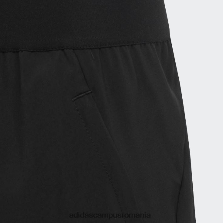 adidas campus romania tren icons aeroready logo țesut pantaloni scurți negri adidas copii negru/albastru J266N218486