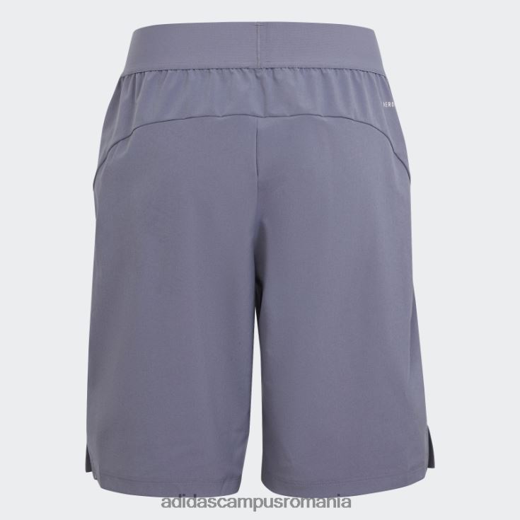 adidas campus romania tren icons aeroready logo țesut pantaloni scurți violet argintiu copii violet argintiu/coral J266N211815