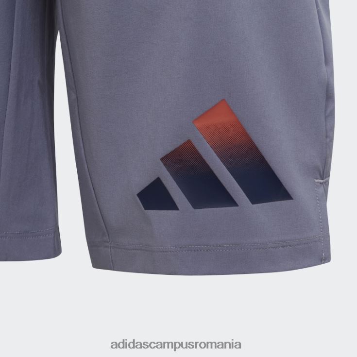 adidas campus romania tren icons aeroready logo țesut pantaloni scurți violet argintiu copii violet argintiu/coral J266N211815