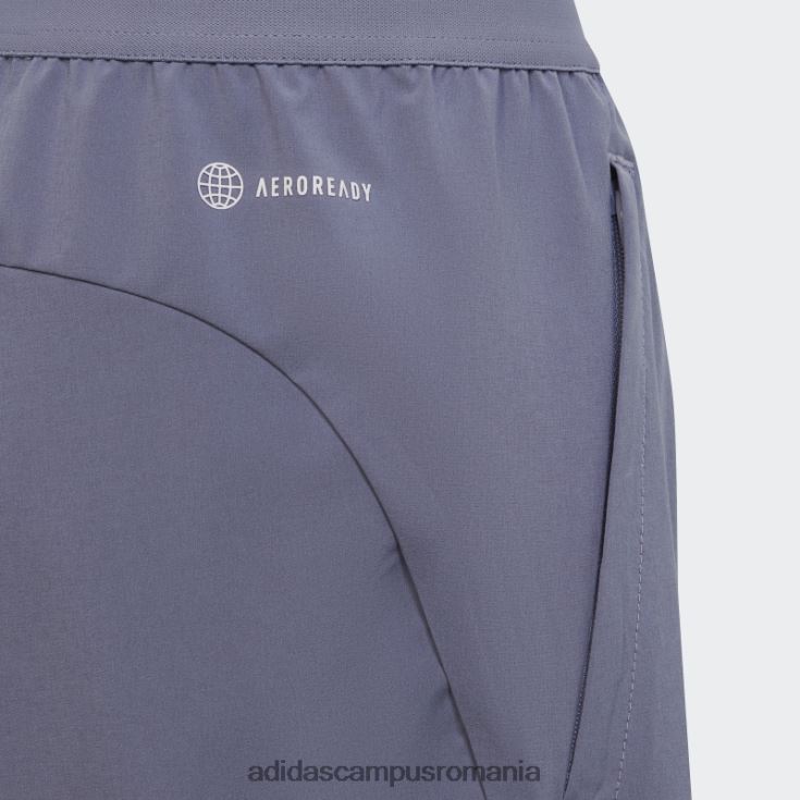 adidas campus romania tren icons aeroready logo țesut pantaloni scurți violet argintiu copii violet argintiu/coral J266N211815