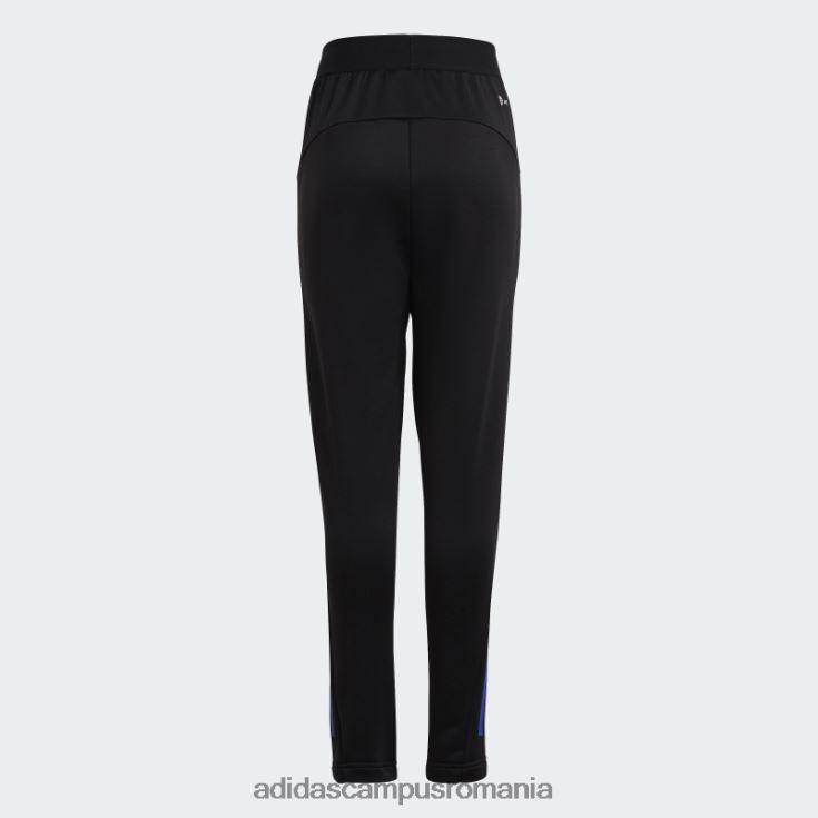 adidas campus romania tren icons aeroready pantaloni din tricot cu 3 dungi negri copii negru/albastru J266N211816
