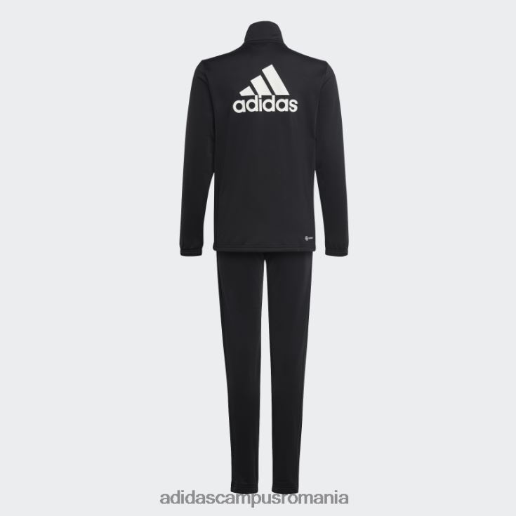 adidas campus romania trening black essentials cu logo mare copii alb negru J266N218316