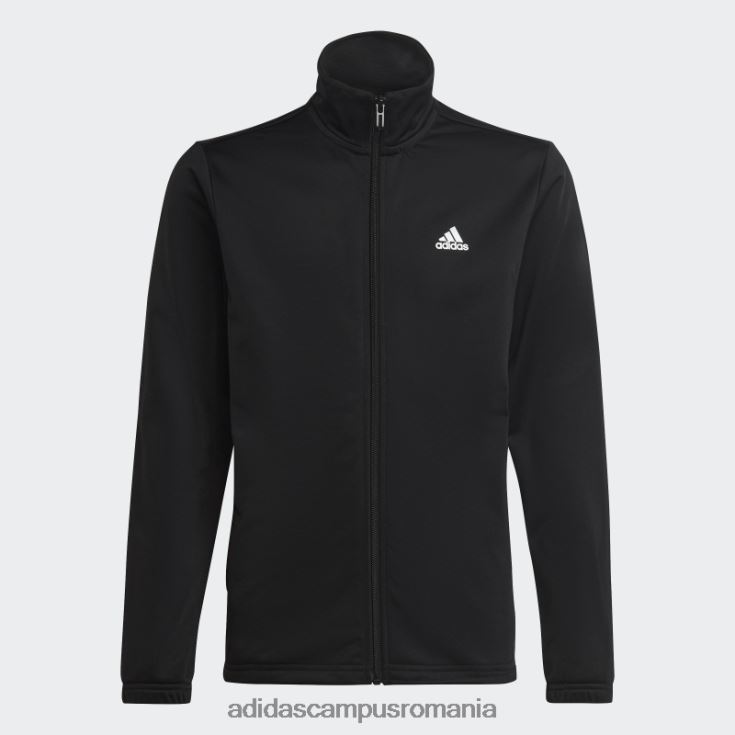 adidas campus romania trening black essentials cu logo mare copii alb negru J266N218316