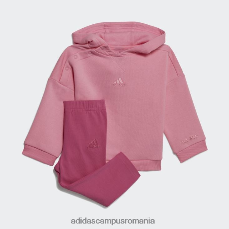 adidas campus romania trening fleece cu glugă roz copii roz J266N219123