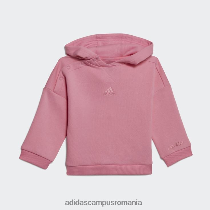 adidas campus romania trening fleece cu glugă roz copii roz J266N219123