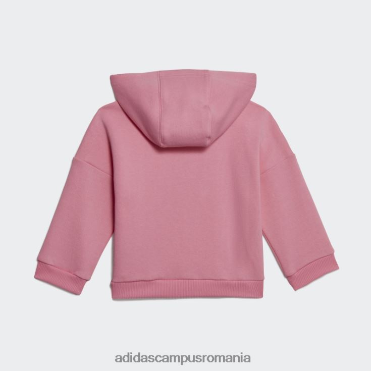 adidas campus romania trening fleece cu glugă roz copii roz J266N219123