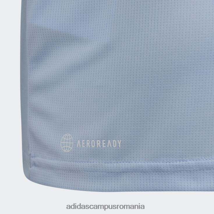 adidas campus romania tricou adidas cu 3 dungi, blue dawn train essentials copii albastru zori/alb J266N211799