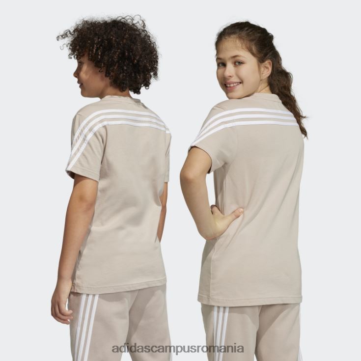 adidas campus romania tricou adidas cu 3 dungi taupe future icons copii taupe/alb J266N211787
