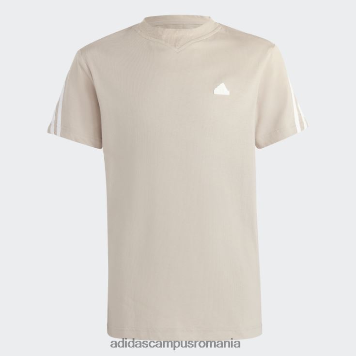 adidas campus romania tricou adidas cu 3 dungi taupe future icons copii taupe/alb J266N211787