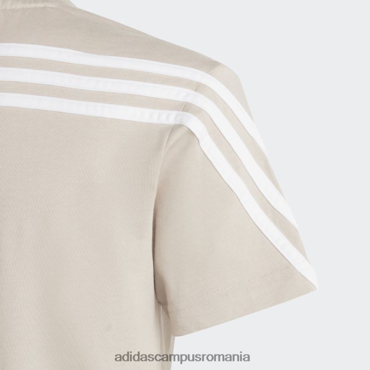 adidas campus romania tricou adidas cu 3 dungi taupe future icons copii taupe/alb J266N211787