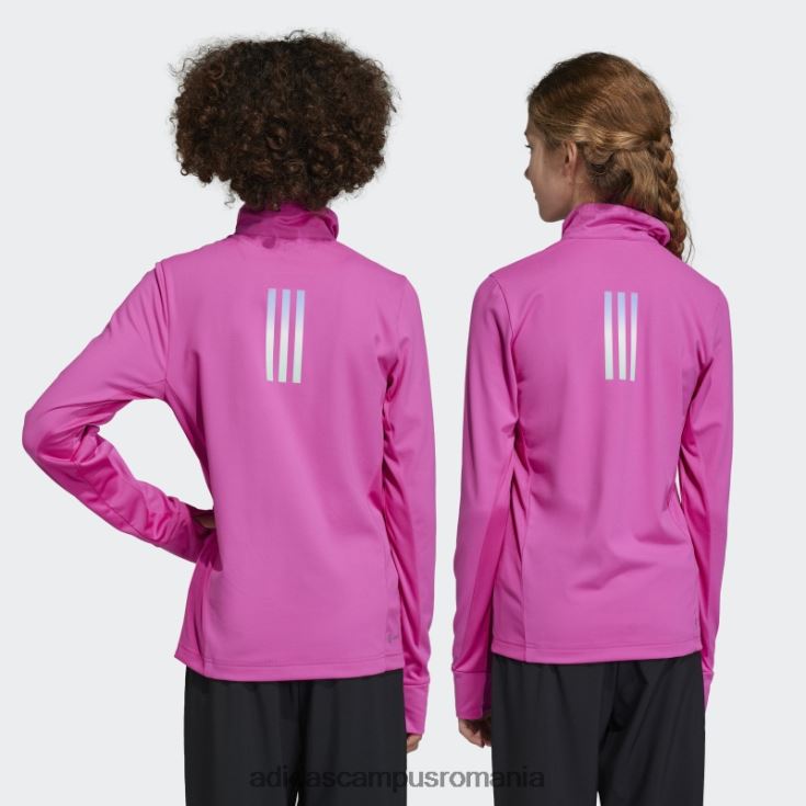 adidas campus romania tricou adidas cu mânecă lungă cu jumătate de fermoar aeroready fucsia copii fucsia/argintiu J266N218591