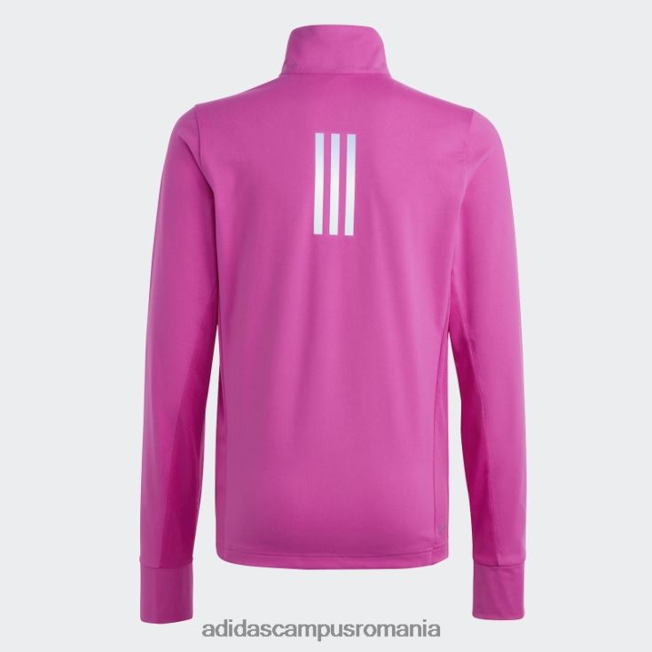 adidas campus romania tricou adidas cu mânecă lungă cu jumătate de fermoar aeroready fucsia copii fucsia/argintiu J266N218591