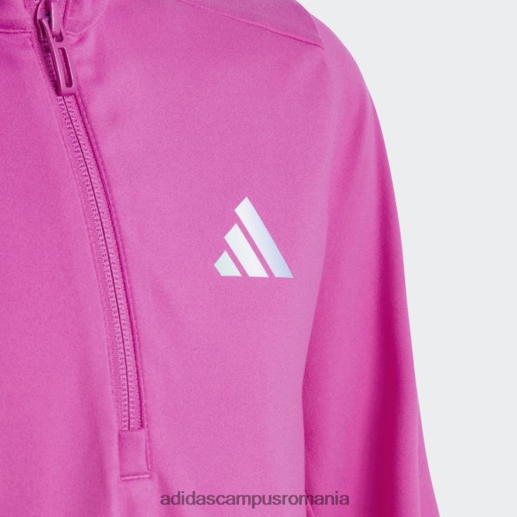 adidas campus romania tricou adidas cu mânecă lungă cu jumătate de fermoar aeroready fucsia copii fucsia/argintiu J266N218591