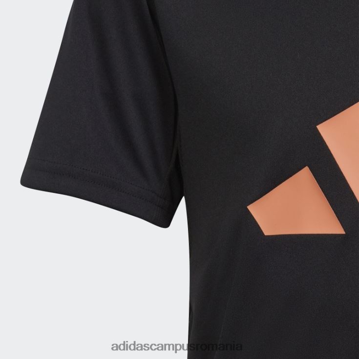 adidas campus romania tricou adidas negru cu logo-ul aeroready essentials copii negru/coral J266N211757