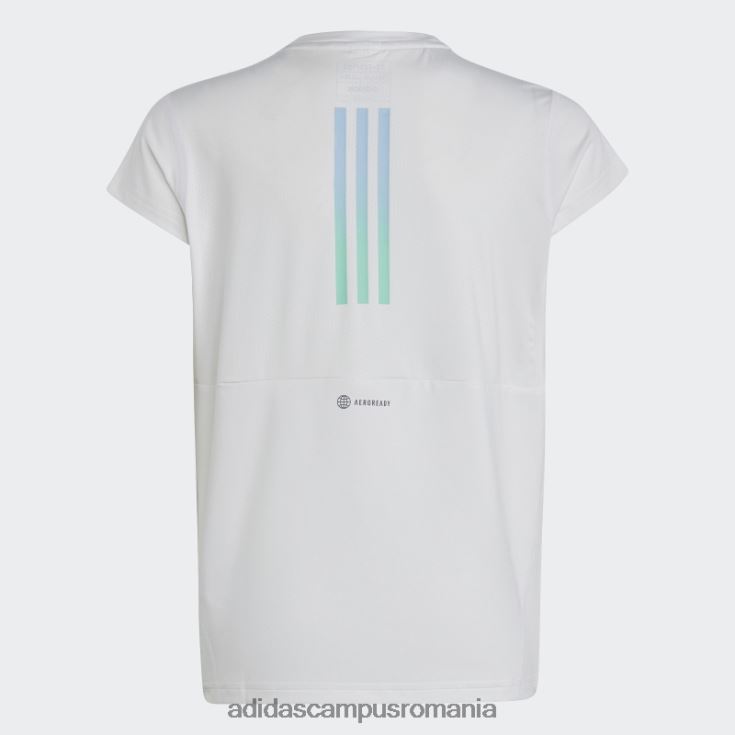 adidas campus romania tricou aeroready cu 3 dungi alb adidas copii zori alb/negru/albastru J266N219206