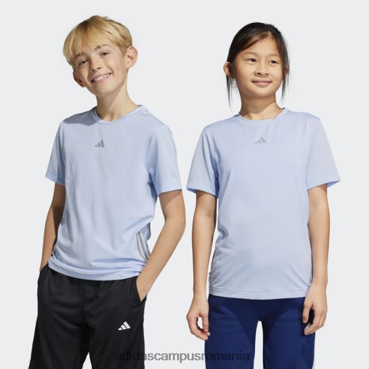 adidas campus romania tricou aeroready cu 3 dungi albastru albastru copii albastru zori/argintiu J266N218278