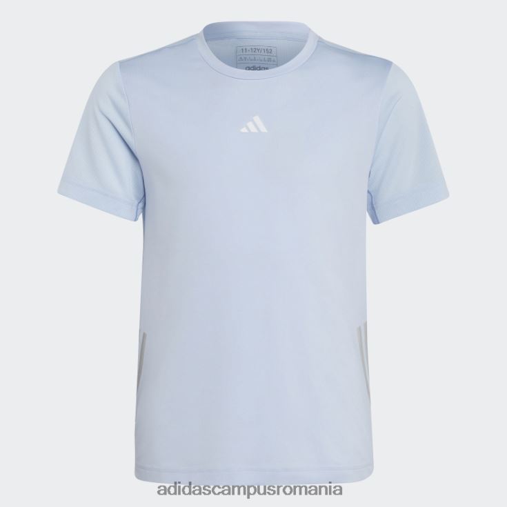 adidas campus romania tricou aeroready cu 3 dungi albastru albastru copii albastru zori/argintiu J266N218278