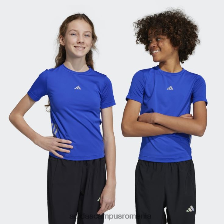 adidas campus romania tricou aeroready cu 3 dungi albastru copii albastru/argintiu J266N218421