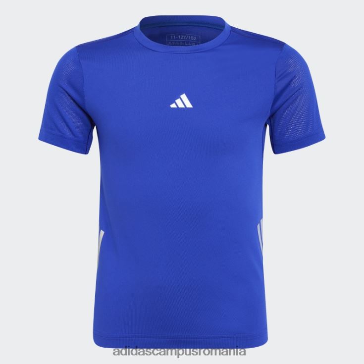 adidas campus romania tricou aeroready cu 3 dungi albastru copii albastru/argintiu J266N218421