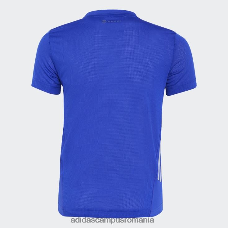 adidas campus romania tricou aeroready cu 3 dungi albastru copii albastru/argintiu J266N218421