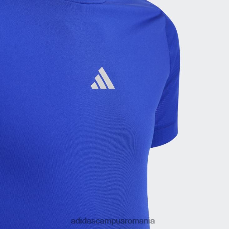 adidas campus romania tricou aeroready cu 3 dungi albastru copii albastru/argintiu J266N218421