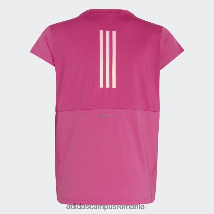 adidas campus romania tricou aeroready cu 3 dungi fucsia copii fucsia/alb/roz J266N219142