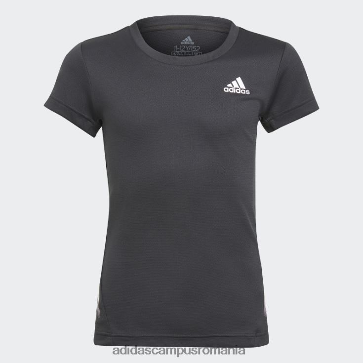 adidas campus romania tricou aeroready cu 3 dungi negru copii alb negru J266N219273