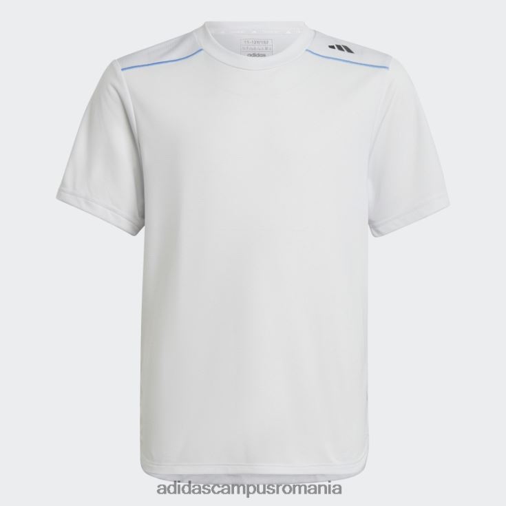 adidas campus romania tricou aeroready dash gri copii liniuță gri/albastru/albastru met J266N218613