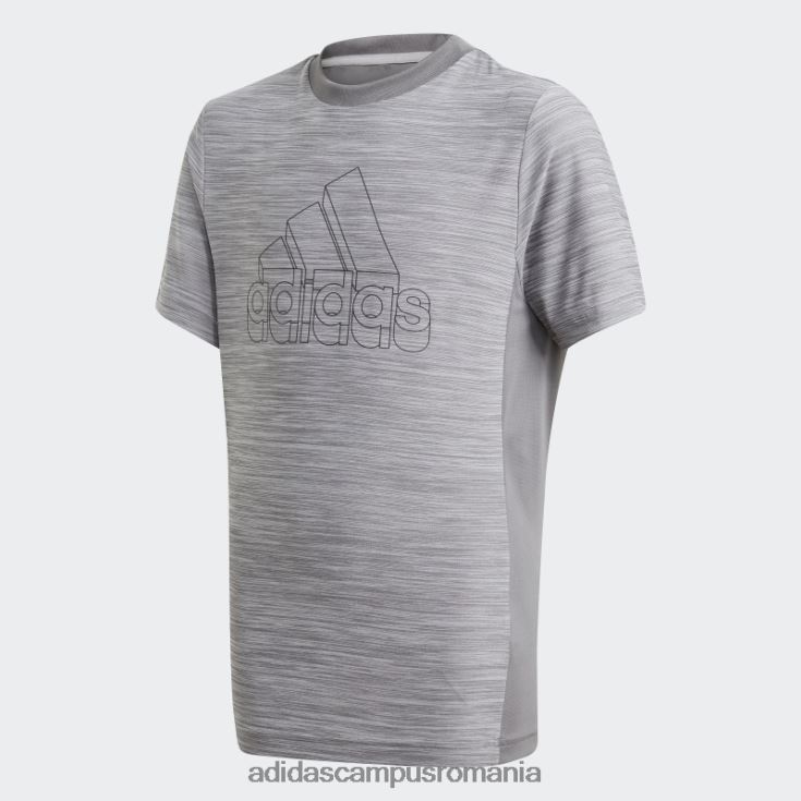 adidas campus romania tricou aeroready heather gri adidas copii gri/alb J266N219026